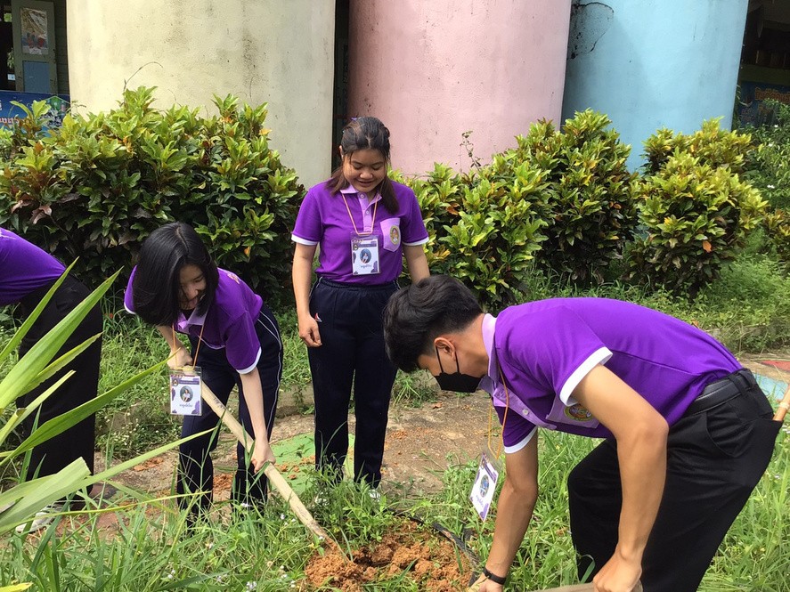 แปลงเกษตรผักสวนครัว โรงเรียนวัดดอนสัก 1